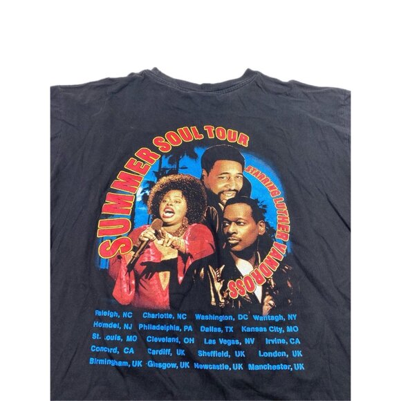 Luther Vandross Summer Soul Tour Black T Shirt Vintage 1990s Rap Tee Size XL - Picture 4 of 5